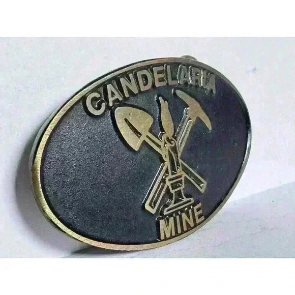 CANDELARIA PARTNERS MINE Solid Brass Metal Belt Buckle Dynabuckle - Picture 2 of 6